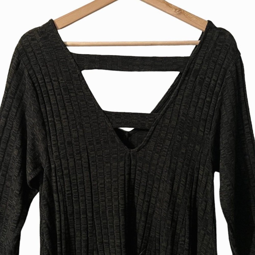 Torrid Ladder Back Knit Skater Dress Plus Size 1X Olive Green Swing 11505725 - Picture 6 of 11